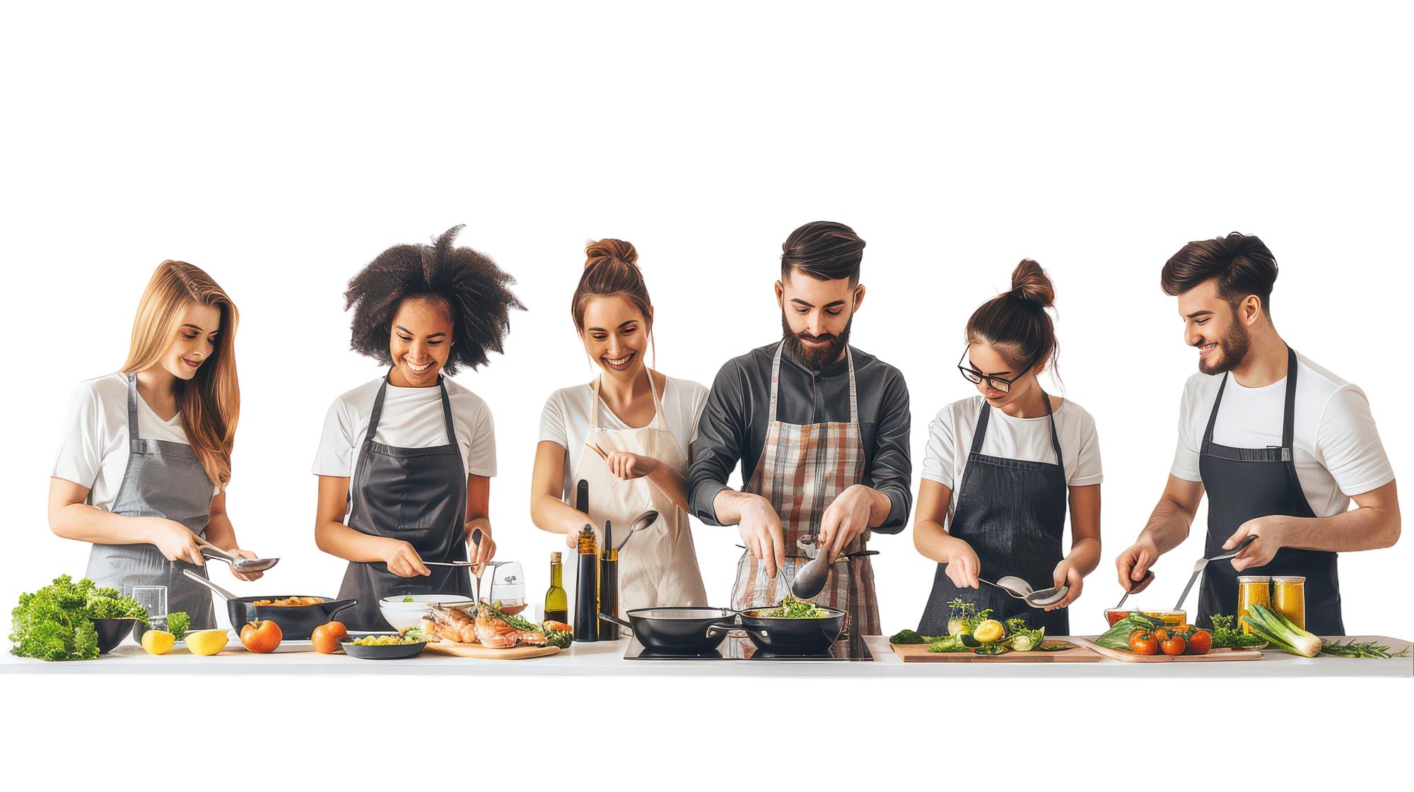 Kurs stüdyosunda katılımcılar ekip çalışması yapıyor